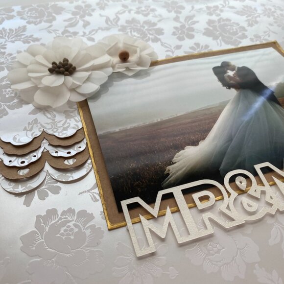 12x12 Premade Wedding Scrapbook, Bride and Groom Gift, Wedding Gift - Picture 3 of 15